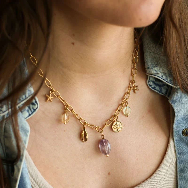 collier Personnalisable en acier inoxydable - Chaîne Cordage fine - Image 6