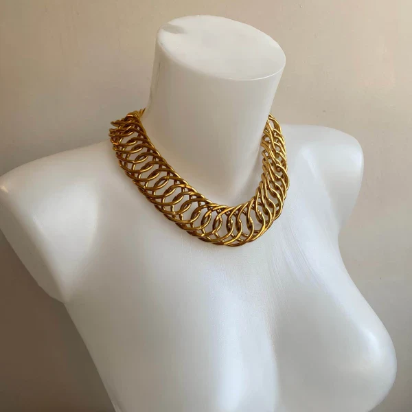 Collier ras de cou fait main doré I Noce de Cana épais - Image 2