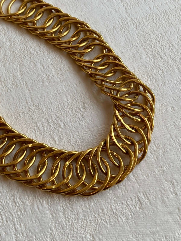 Collier ras de cou fait main doré I Noce de Cana épais - Image 3