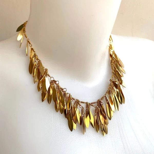 Collier ras de cou fait main doré I Ur - Image 2