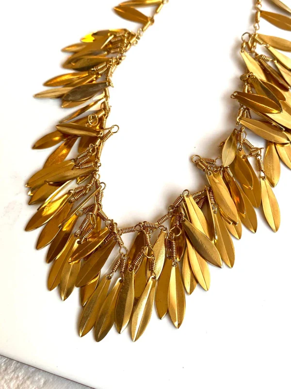 Collier ras de cou fait main doré I Ur - Image 3