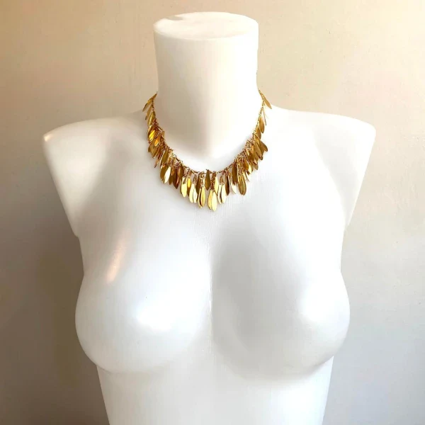 Collier ras de cou fait main doré I Ur - Image 4