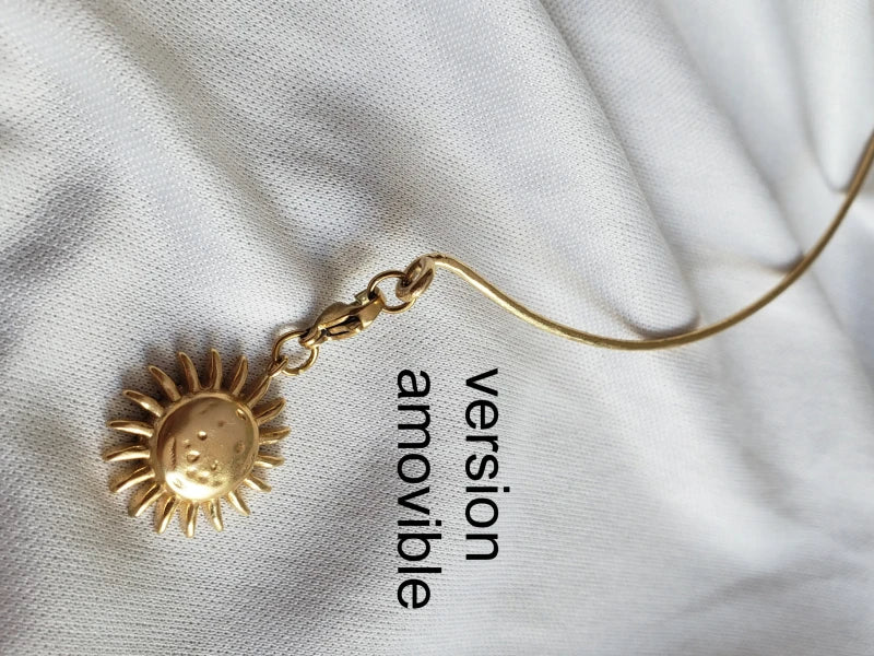 Collier rigide femme - Soleil lune - Image 12
