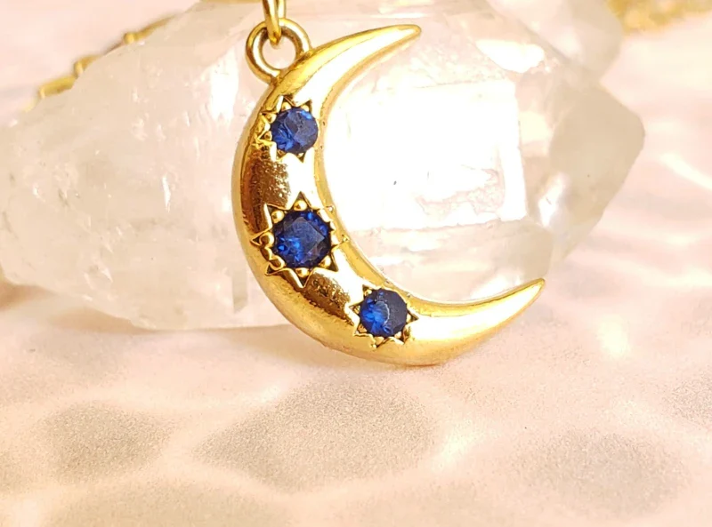 Collier rigide femme - Soleil lune - Image 2