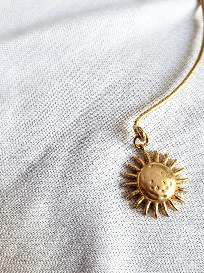 Collier rigide femme - Soleil lune - Image 3