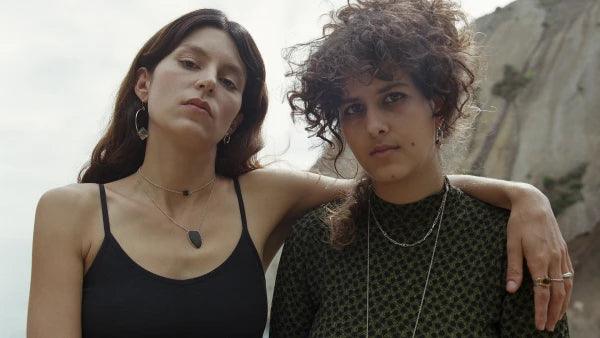 Collier sautoir en argent  avec galet marron - Double Trouble - Image 2