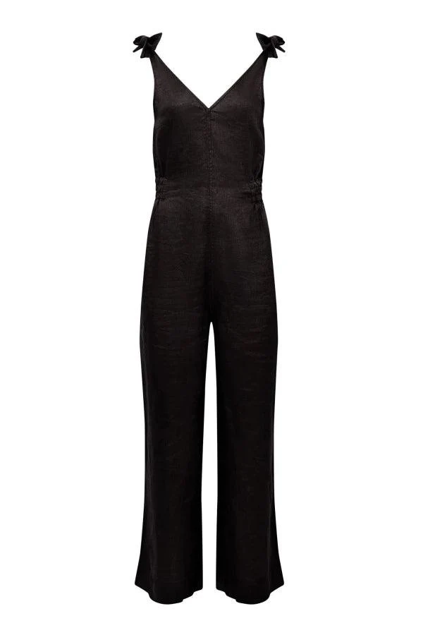 Combinaison noire 100% en lin - Floss - Image 3