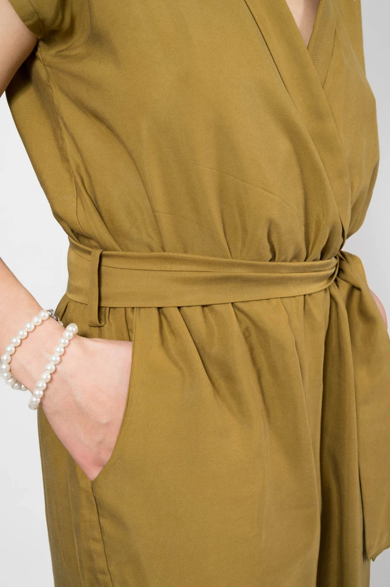 Combinaison pantalon Tencel Khaki - Image 2