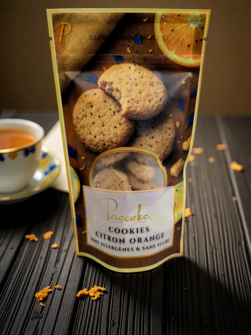 Cookie citron orange sans gluten - 100% végétal - Image 2