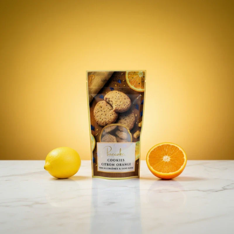 Cookie citron orange sans gluten - 100% végétal - Image 3