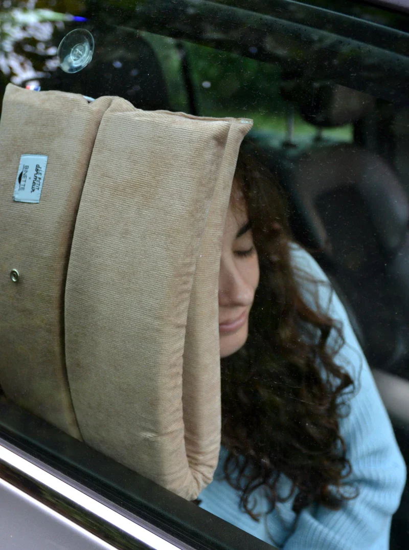 Coussin de voyage en velours côtelés - rose - Image 7