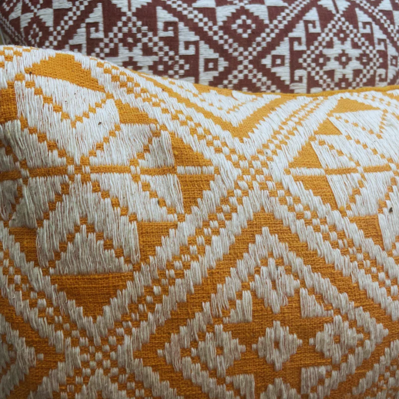 Coussin fait main clémentine - Dokmai - Image 5