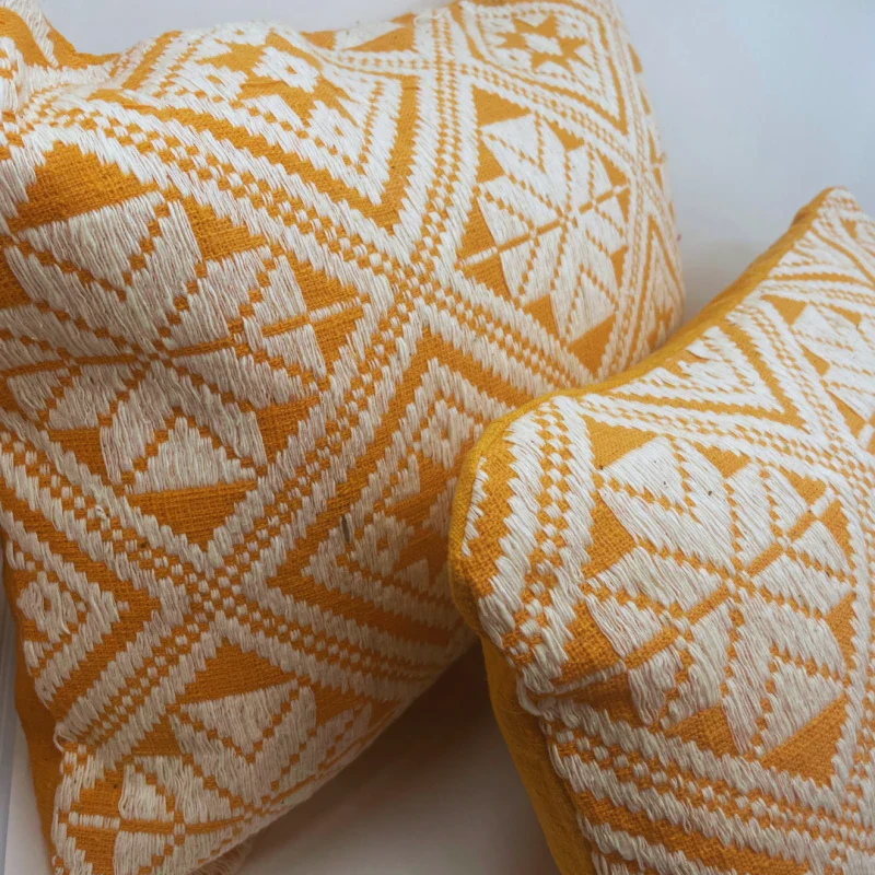 Coussin fait main clémentine - Dokmai - Image 8