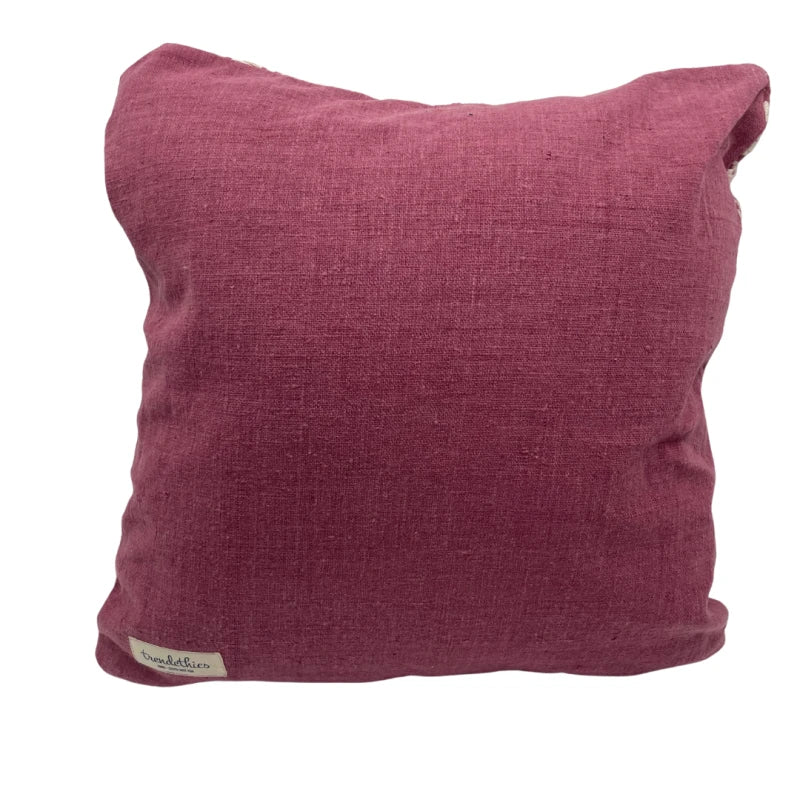 Coussin Dokmai Framboise en coton bio - Image 5