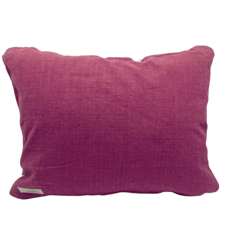 Coussin Dokmai Framboise en coton bio - Image 6