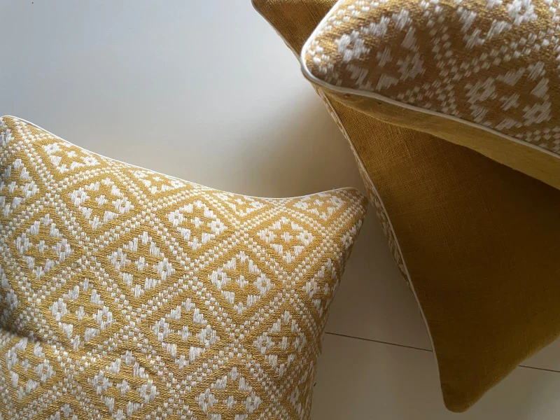 Coussin Dokmai moutarde - Image 2