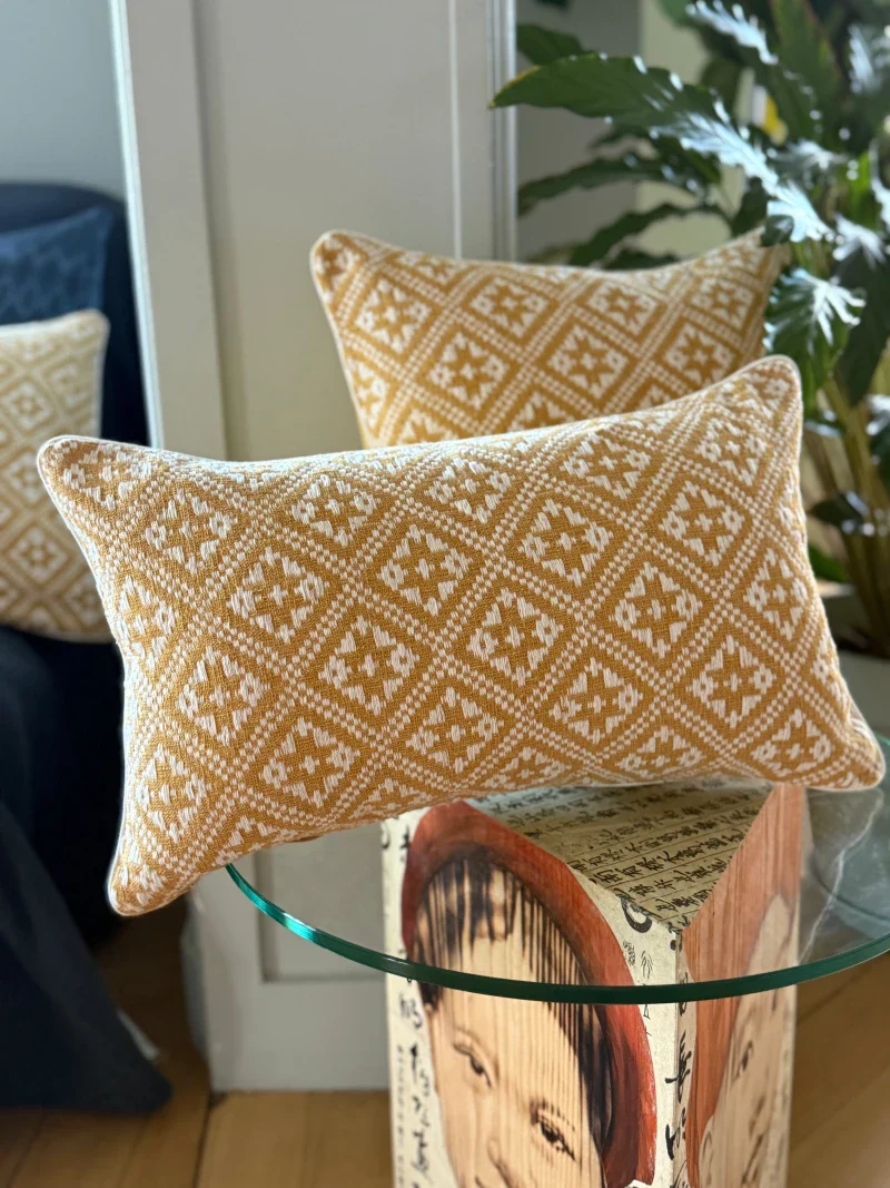 Coussin Dokmai moutarde - Image 3