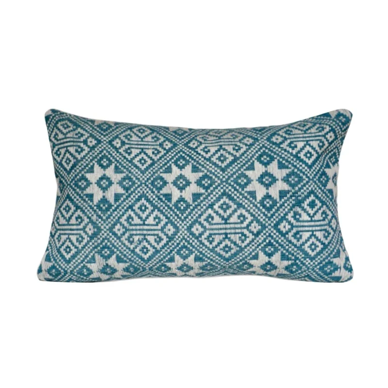 Coussin fait main bleu - Dokmai - Image 3