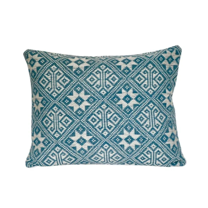 Coussin fait main bleu - Dokmai - Image 6