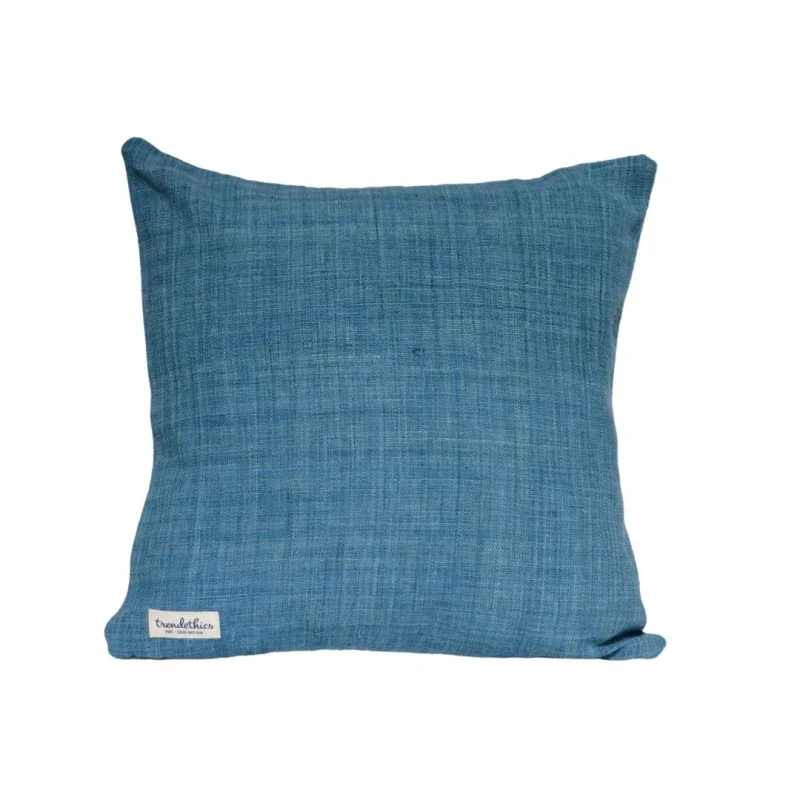 Coussin fait main bleu - Dokmai - Image 7
