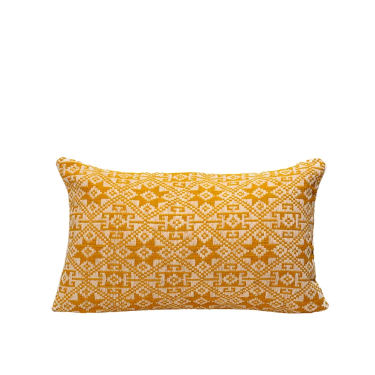 Coussin fait main jaune - Dokmai - Image 5