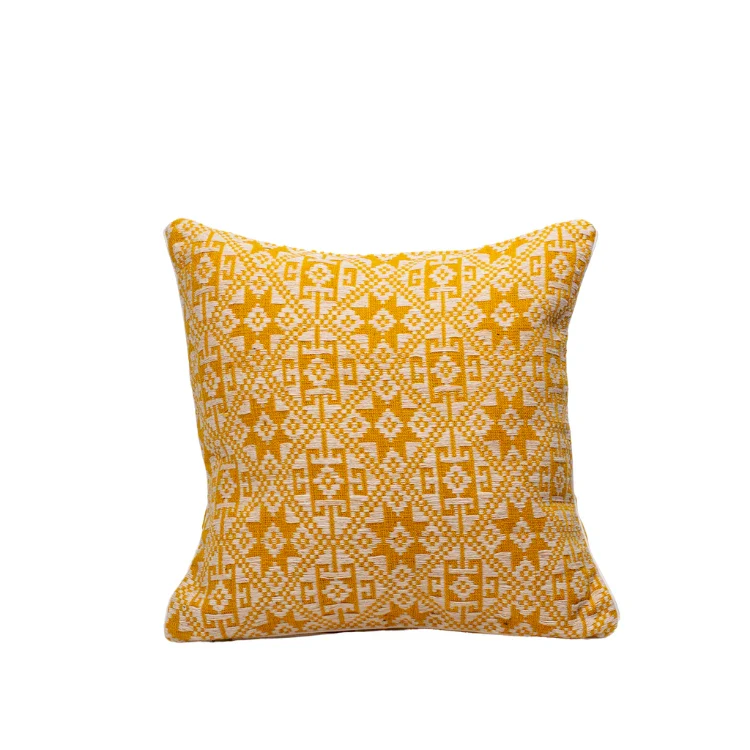 Coussin fait main jaune - Dokmai - Image 6