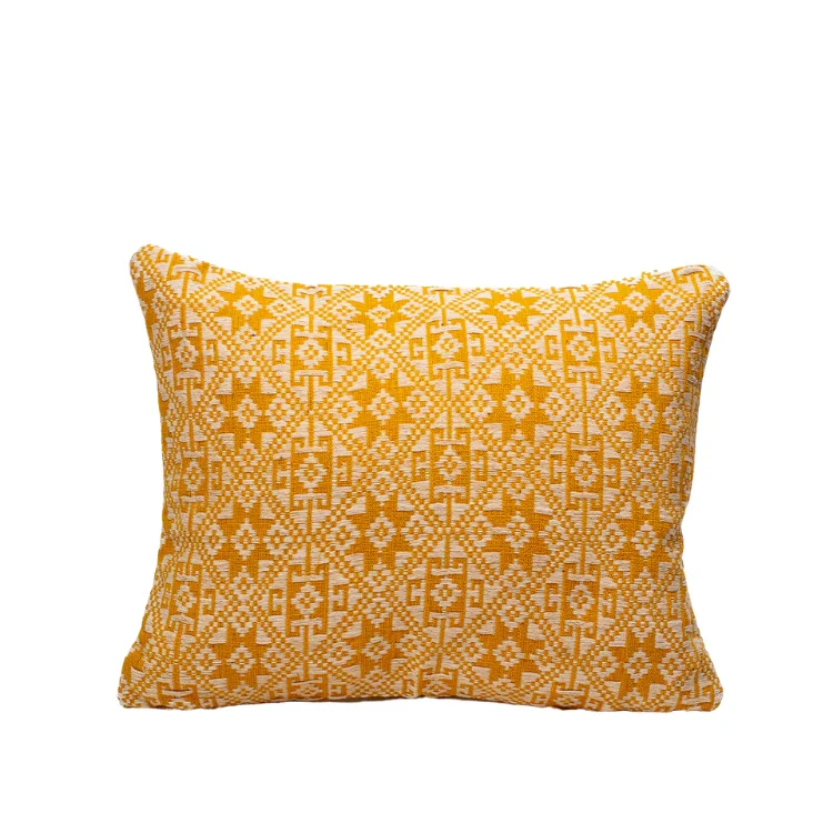 Coussin fait main jaune - Dokmai - Image 7