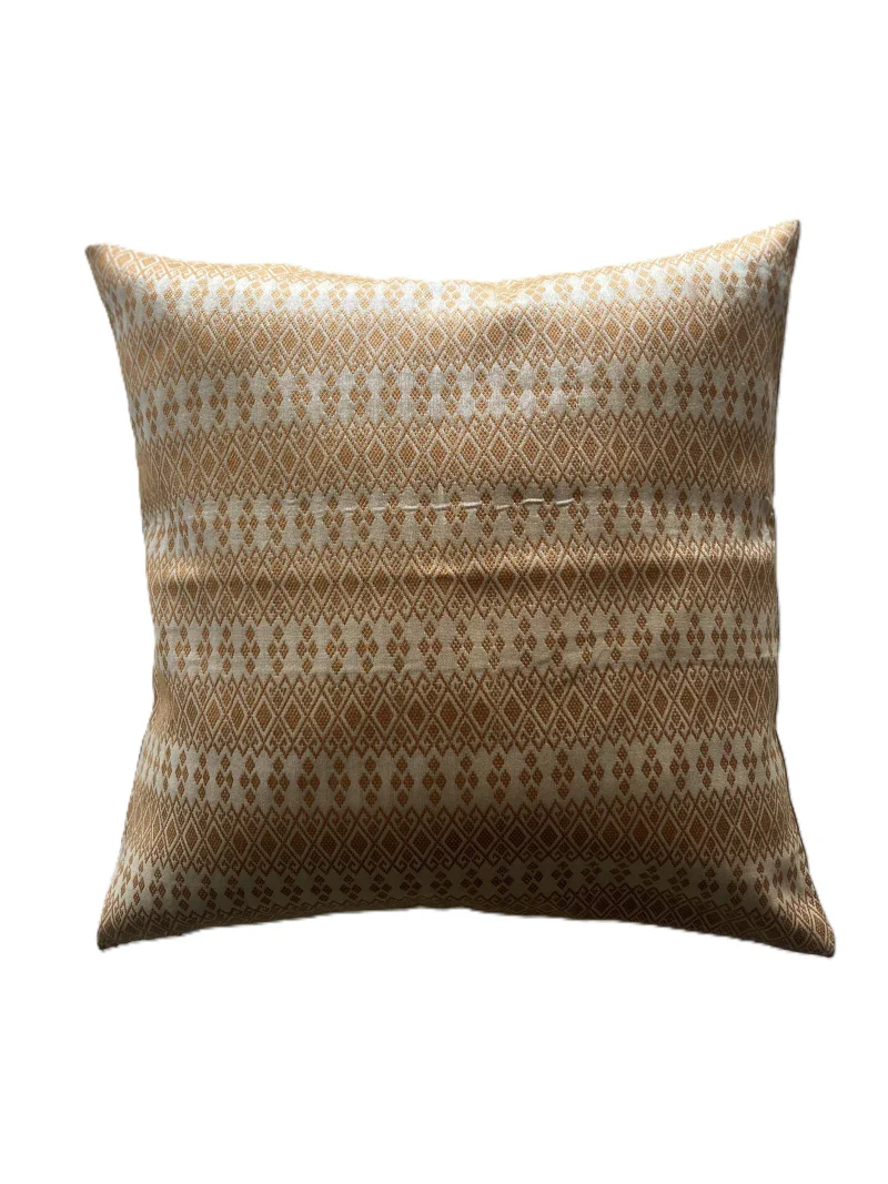 Coussin fait main - Kachin caramel - Image 6