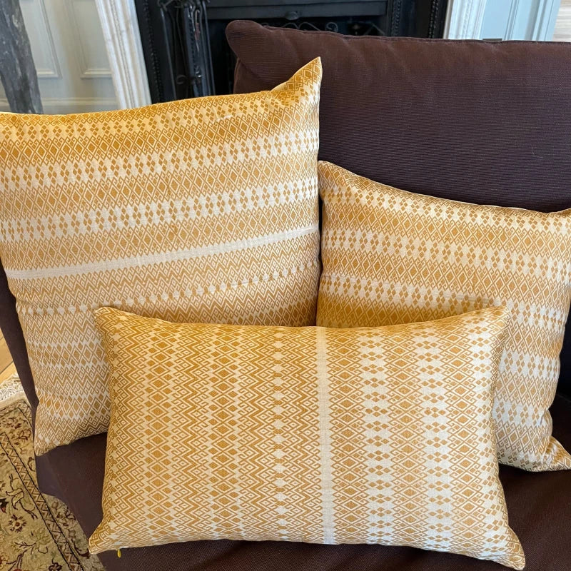 Coussin fait main - Kachin caramel - Image 7
