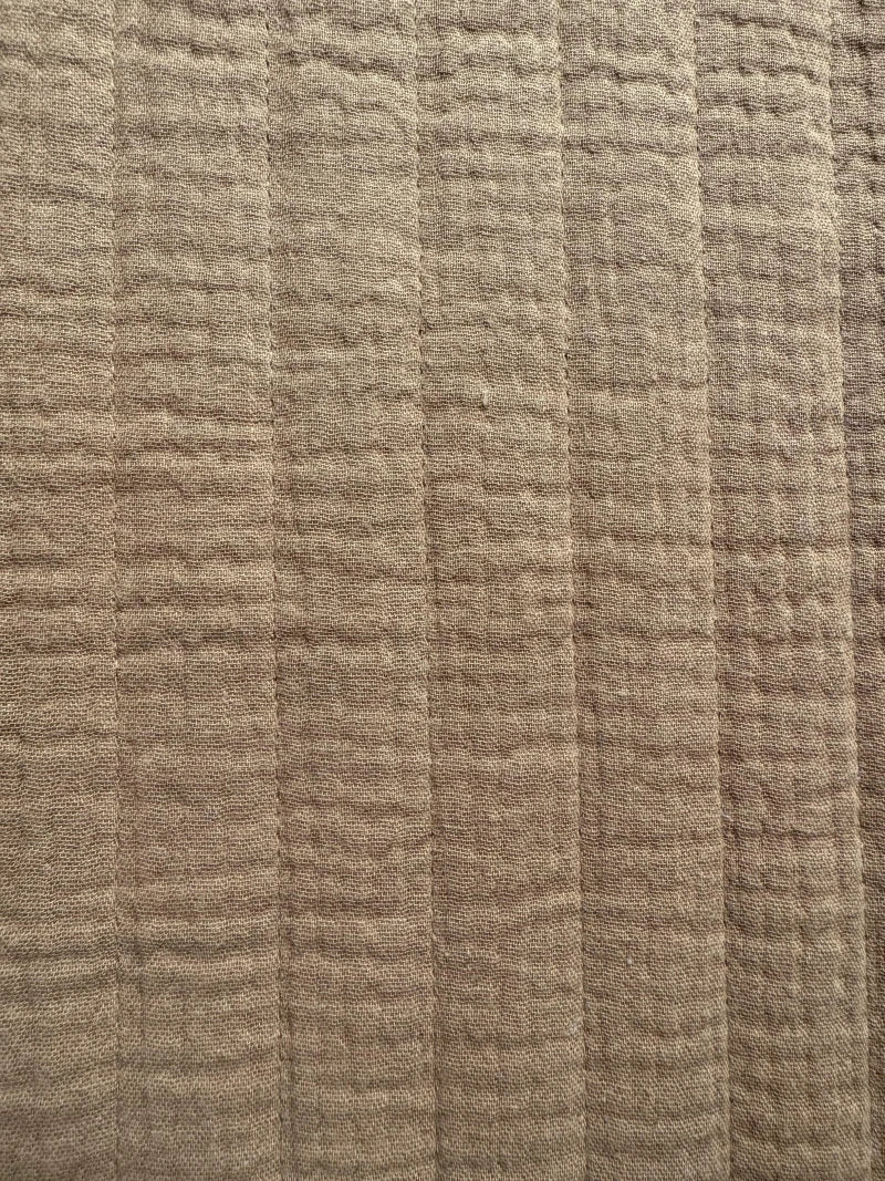 Couverture rayée ocre et beige - Moomie - Image 6
