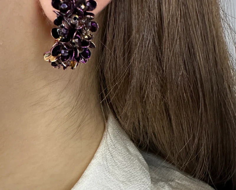 Créoles à perles colorées - Eliana - Image 2