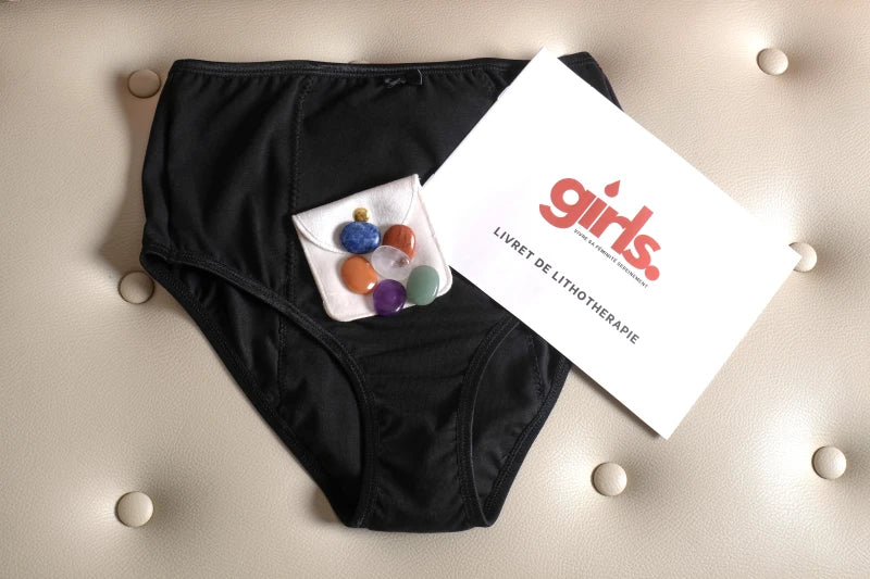 Culotte menstruelle anti-douleurs et 6 pierres de lithothérapie - Image 3