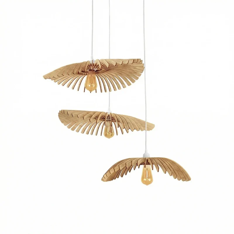 Suspension Cygnes Teinté Chêne - Artisanale et Écologique - Image 10
