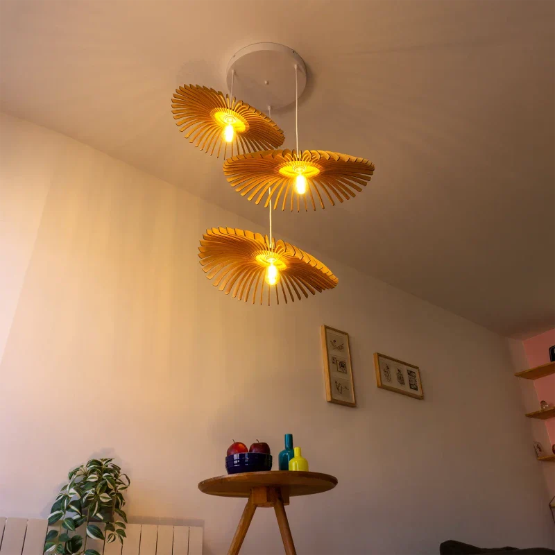 Suspension Cygnes Teinté Chêne - Artisanale et Écologique - Image 2