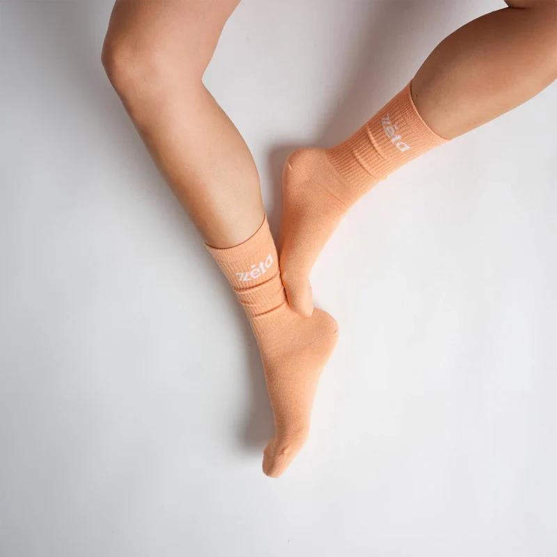 Duo de chaussettes unisexes véganes en coton bio - Azul/Orange - Image 2