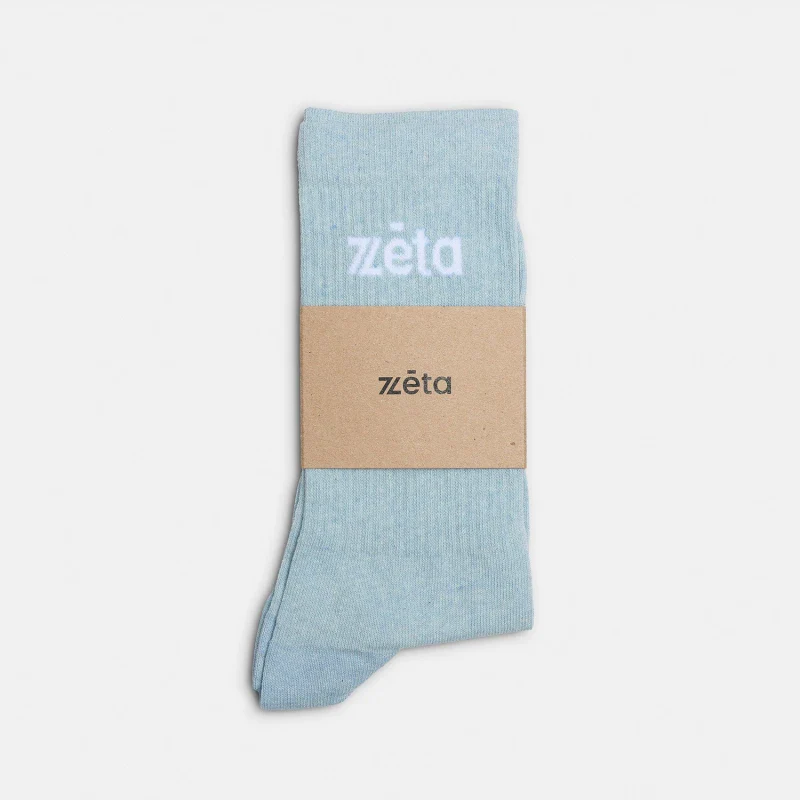 Duo de chaussettes unisexes véganes en coton bio - Azul/Orange - Image 4