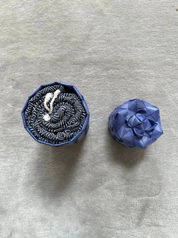 Écharpe bleu marine en coton pour femme - Krama chaud - Image 8