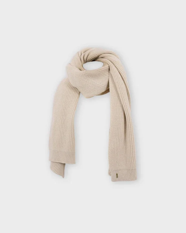 Écharpe en coton bio tricoté Beige - Olden OLA - Image 207