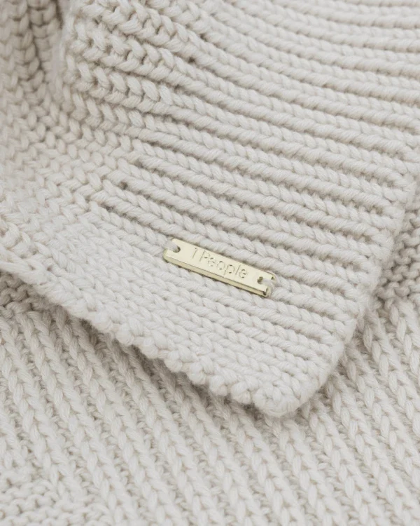 Écharpe en coton bio tricoté Beige - Olden OLA - Image 62