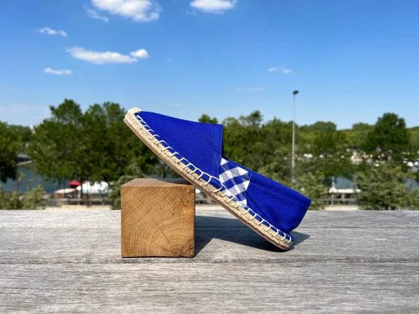 Espadrilles bleues en jute tressé - Krama - Image 2