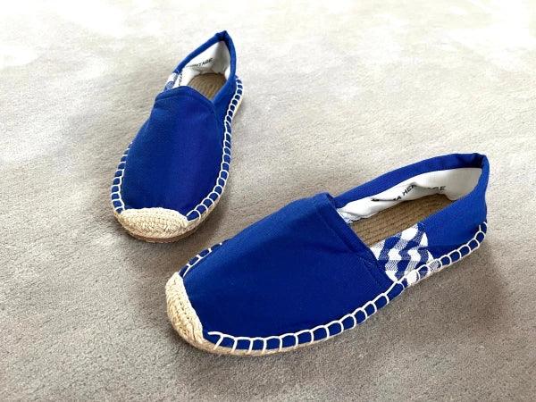 Espadrilles bleues en jute tressé - Krama - Image 3