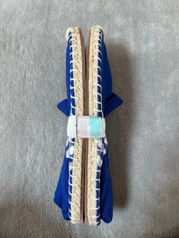 Espadrilles bleues en jute tressé - Krama - Image 4