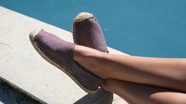 Espadrilles bordeaux en jute tressé - Diamond - Image 2