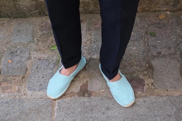Espadrilles cyan en jute tressé - Naturelles - Image 15