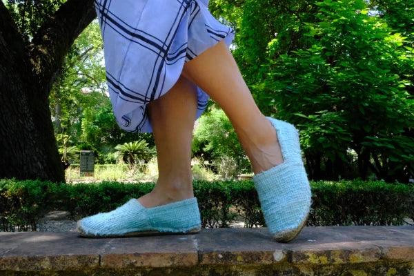 Espadrilles cyan en jute tressé - Naturelles - Image 17