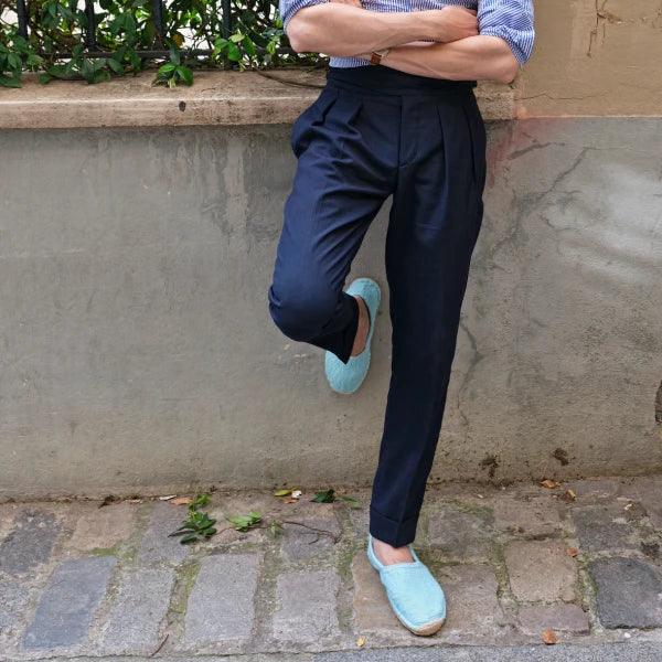 Espadrilles cyan en jute tressé - Naturelles - Image 20