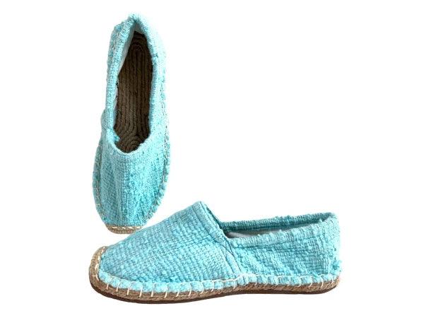 Espadrilles cyan en jute tressé - Naturelles - Image 6