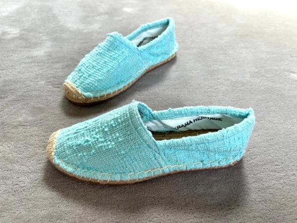 Espadrilles cyan en jute tressé - Naturelles - Image 8