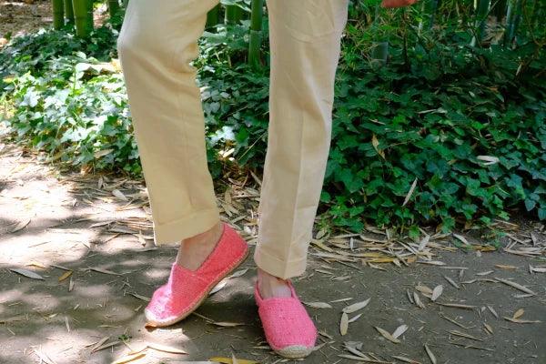 Espadrilles framboise en jute tressé - Naturelles - Image 10
