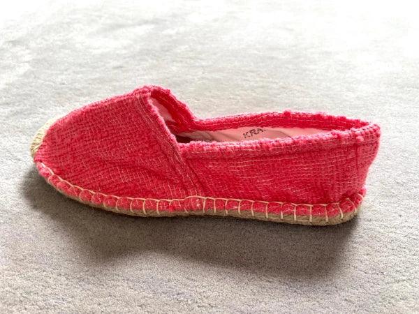 Espadrilles framboise en jute tressé - Naturelles - Image 11